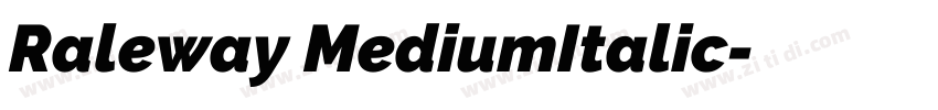 Raleway MediumItalic字体转换